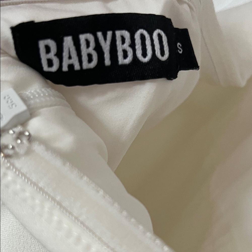 Babyboo Elegant White Strapless Dress - Picture 4 of 4